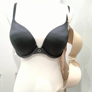 Kathleen Kirkwood Padded Underwire Bras, Set of Two, Size 38C, NWT